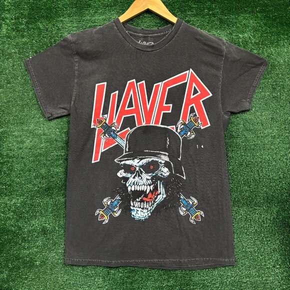 Slayer Skull and Crossbones Thrash Metal Band T-Shirt Size Medium - Picture 1 of 4